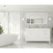 Laviva Wimbledon 60" White Double Sink Bathroom Vanity with Matte White VIVA Stone Solid Surface Countertop 313YG319-60W-MW