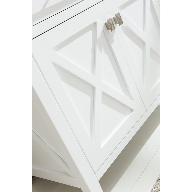 Laviva Wimbledon 60" White Double Sink Bathroom Vanity with Matte White VIVA Stone Solid Surface Countertop 313YG319-60W-MW