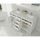 Laviva Wimbledon 60" White Double Sink Bathroom Vanity with Matte White VIVA Stone Solid Surface Countertop 313YG319-60W-MW
