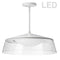 Dainolite 35W Pendant Matte White Finish W/ Clear Glass 3145-LEDP18-CL-MW