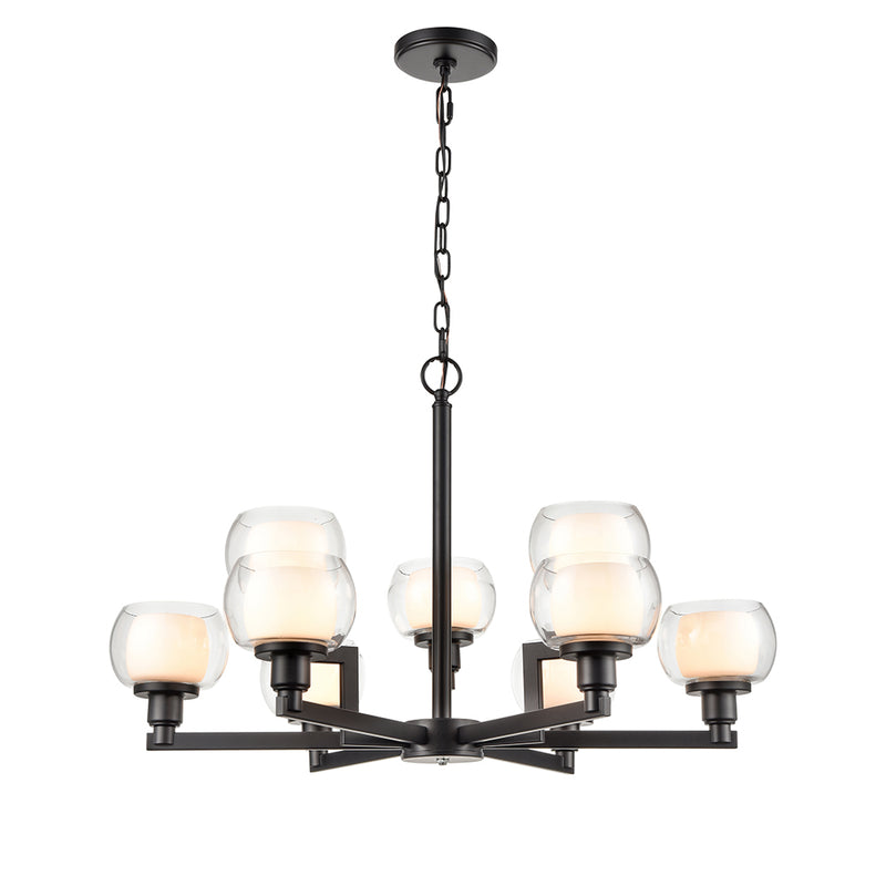 Innovations Lighting Cairo 9 Light 30" Chandelier 330-9CR-BK-CLW