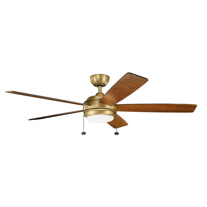 Kichler Starkk LED 60" Fan Natural Brass 330180NBR