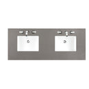 James Martin 60" Double Top 3 cm Grey Expo Quartz with Sink 050-S60D-GEX-SNK