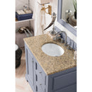 James Martin De Soto 36" Single Vanity Silver Gray with 3 cm Santa Cecilia Top 825-V36-SL-3ODSC