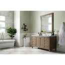 James Martin Chicago 60" Whitewashed Walnut Single Vanity with 3 cm Carrara Marble Top 305-V60S-WWW-3CAR