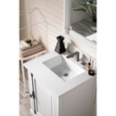 James Martin Providence 26" Single Vanity Cabinet Bright White with 3 cm Classic White Quartz Top 238-105-V26-BW-3CLW