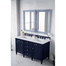 James Martin Brittany 60" Victory Blue Double Vanity with 3 cm Classic White Quartz Top 650-V60D-VBL-3CLW