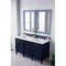 James Martin Brittany 60" Victory Blue Double Vanity with 3 cm Arctic Fall Solid Surface Top 650-V60D-VBL-3AF