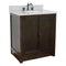 Bellaterra 31" Single Vanity" Brown Ash Top With Gray Granite And Oval Sink 400100-BA-GYO
