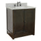 Bellaterra 31" Single Vanity" Brown Ash Top With Gray Granite And Rectangle Sink 400100-BA-GYR