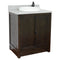 Bellaterra 31" Single Vanity" Brown Ash Top With Gray Granite And Round Sink 400100-BA-GYRD