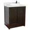 Bellaterra 31" Single Vanity" Brown Ash Top With White Carrara And Round Sink 400100-BA-WMRD