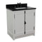 Bellaterra 31" Single Vanity" Glacier Ash Finish Top With Black Galaxy And Rectangle Sink 400100-GA-BGR