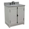 Bellaterra 31" Single Vanity" Glacier Ash Finish Top With Gray Granite And Rectangle Sink 400100-GA-GYR