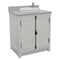 Bellaterra 31" Single Vanity" Glacier Ash Finish Top With Gray Granite And Round Sink 400100-GA-GYRD