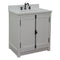 Bellaterra 31" Single Vanity" Glacier Ash Finish Top With White Quartz And Oval Sink 400100-GA-WEO