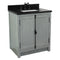 Bellaterra 31" Single Vanity" Gray Ash Finish Top With Black Galaxy And Rectangle Sink 400100-GYA-BGR