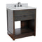 Bellaterra 31" Single Vanity" Brown Ash Finish Top With Gray Granite And Rectangle Sink 400101-BA-GYR