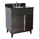 Bellaterra 31" Single Vanity" Silvery Brown Finish Top With Black Galaxy And Oval Sink 400200-SB-BGO