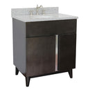 Bellaterra 31" Single Vanity" Silvery Brown Finish Top With Gray Granite And Oval Sink 400200-SB-GYO