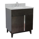 Bellaterra 31" Single Vanity" Silvery Brown Finish Top With Gray Granite And Rectangle Sink 400200-SB-GYR