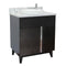 Bellaterra 31" Single Vanity" Silvery Brown Finish Top With White Carrara And Round Sink 400200-SB-WMRD
