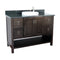 Bellaterra 49" Single Vanity" Silvery Brown Finish Top With Black Galaxy And Round Sink 400300-SB-BGRD