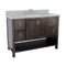 Bellaterra 49" Single Vanity" Silvery Brown Finish Top With Gray Granite And Rectangle Sink 400300-SB-GYR