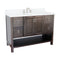 Bellaterra 49" Single Vanity" Silvery Brown Finish Top With White Quartz And Oval Sink 400300-SB-WEO