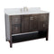 Bellaterra 49" Single Vanity" Silvery Brown Finish Top With White Quartz And Rectangle Sink 400300-SB-WER