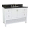 Bellaterra 49" Single Vanity" White Finish Top With Black Galaxy And Rectangle Sink 400300-WH-BGR