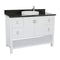 Bellaterra 49" Single Vanity" White Finish Top With Black Galaxy And Round Sink 400300-WH-BGRD