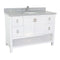 Bellaterra 49" Single Vanity" White Finish Top With Gray Granite And Oval Sink 400300-WH-GYO