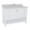 Bellaterra 49" Single Vanity" White Finish Top With Gray Granite And Rectangle Sink 400300-WH-GYR