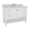 Bellaterra 49" Single Vanity" White Finish Top With White Carrara And Oval Sink 400300-WH-WMO