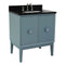 Bellaterra 31" Single Vanity" Aqua Blue Finish Top With Black Galaxy And Rectangle Sink 400400-AB-BGR