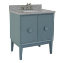 Bellaterra 31" Single Vanity" Aqua Blue Finish Top With Gray Granite And Rectangle Sink 400400-AB-GYR