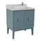 Bellaterra 31" Single Vanity" Aqua Blue Finish Top With White Quartz And Round Sink 400400-AB-WERD