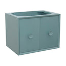 Bellaterra 30" Single Wall Mount Vanity" Aqua Blue Finish Cabinet Only 400400-CAB-AB
