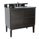 Bellaterra 37" Single Vanity" Cappuccino Finish Top With Black Galaxy And Rectangle Sink 400503-CP-BGR