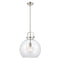 Newton Sphere Pendant shown in the Brushed Satin Nickel finish with a Clear shade