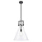 Newton Cone Pendant shown in the Matte Black finish with a Clear shade