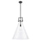 Newton Cone Pendant shown in the Matte Black finish with a Clear shade