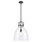 Newton Bell Pendant shown in the Matte Black finish with a Clear shade