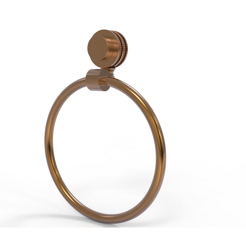 Allied Brass Venus Collection Towel Ring with Dotted Accent 416D-BBR