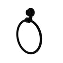 Allied Brass Venus Collection Towel Ring with Twist Accent 416T-BKM