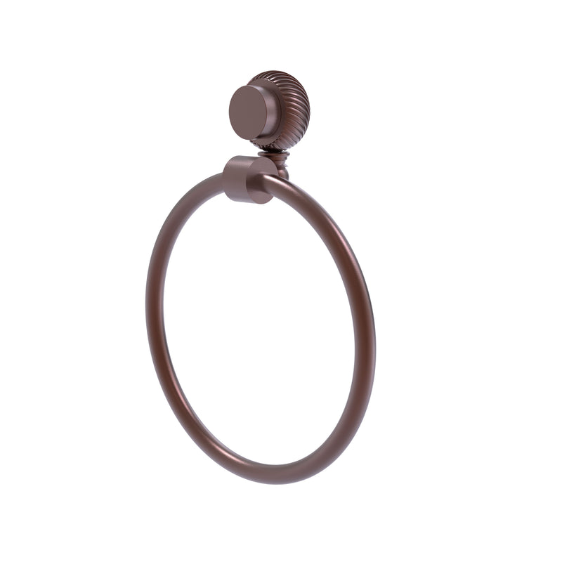Allied Brass Venus Collection Towel Ring with Twist Accent 416T-CA