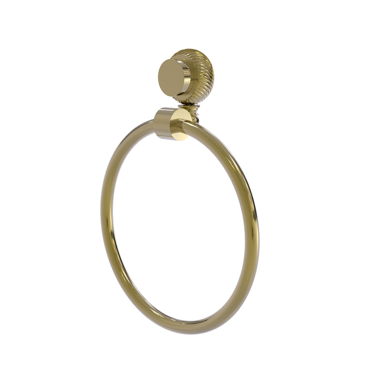 Allied Brass Venus Collection Towel Ring with Twist Accent 416T-UNL