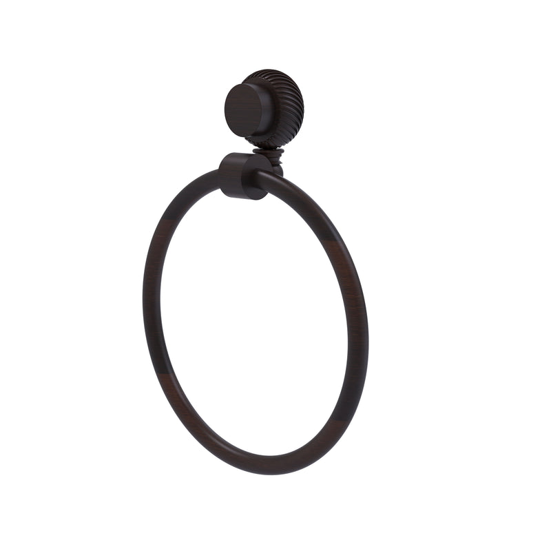 Allied Brass Venus Collection Towel Ring with Twist Accent 416T-VB