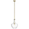 Kichler Everly 19.75" 1 Light Bell Pendant Clear Glass Natural Brass 42046NBR